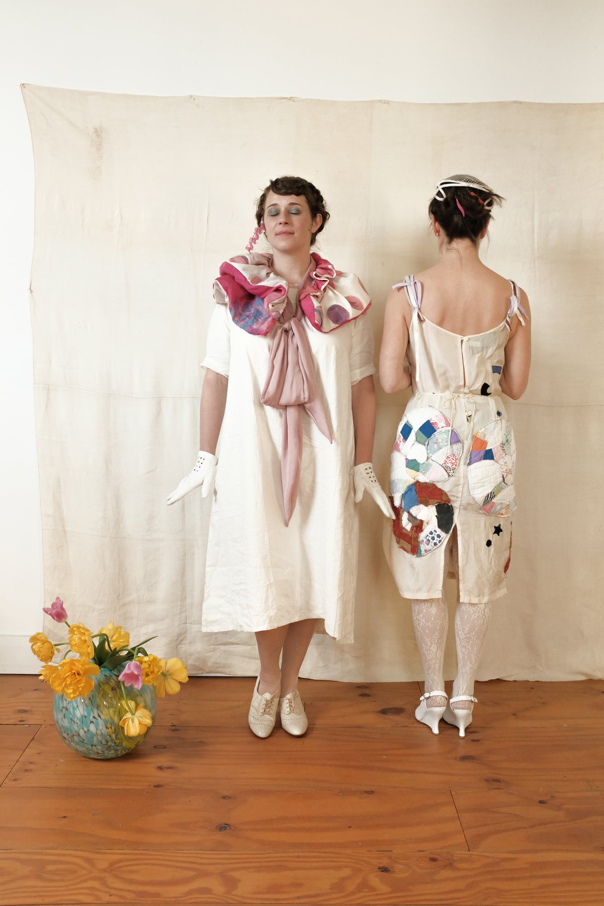 (Pink and Blue) Collar for Silent Film